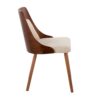 Anabelle - Mid-Century Modern Chair (Set of 2) - Cream / Walnut - Image 3