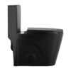 1.1 / 1.60 Gpf Dual Flush 1 Piece Toilet, Water Saving Elongated Comfort Height Floor Mounted, Soft Close Seat, 1000 Gram Map Flushing Score Toilet - Matte Black - Image 14