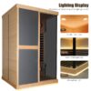 Double Person V Shaped Far Infrared Sauna Room - Natural - Image 3
