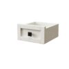 Farmhouse Makeup Vanity Desk With Adjustible LED Lighted Mirror And Charging Station For Bedroom, Dressing Vanity Table With Side Cabinet And Cushioned Stool - White - Image 13