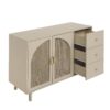 2 Door 3 Drawer Cabinet, Suitable For Bedroom - Natural - Image 12