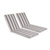 2 Piece Outdoor Chaise Lounge Cushion Set, Replacement Cushions For Patio Furniture - Gray / White - Image 11