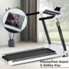 Portable Compact Treadmill, Electric Motorized 3.5Hp, 14Km / H, Medium Running Machine Motorised Gym 330Lbs, Foldable For Home Gym Fitness Workout Jogging Walking, Bluetooth Speaker App Fitime - White - Image 8