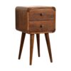 Mini Curved Nightstand - Beige Brown - Image 2