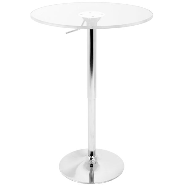 Clear - Adjustable Contemporary Bar Table - Clear