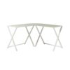 Modern X Leg L Shaped Computer Desk - White - Image 2