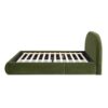 Archie - Queen Puffy Grounded Upholstered Platform Bed - Olive Green - Image 2