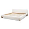 Alpine - King Puffy Modern Platform Bed - Ivory White - Image 2