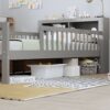 Twin Size Bed With Headboard Storage Rack, 2 Under Bed Drawers, 3 - Side Guardrails For Safety And Security - Gray - Image 4