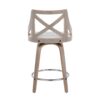 Charlotte - Farmhouse Fixed Height Counter Stool & Swivel With Round Footrest (Set of 2) - Light Gray / Cream - Image 5