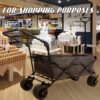 Utility Park Garden Cart Tool Customized Color Folding Camping Trolley Outdoor Picnic Beach Wagon - Black - Image 9