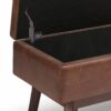 Owen - Small Rectangular Storage Ottoman - Distressed Saddle Brown - Image 6
