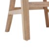 Counter Stools (Set of 2), Upholstered Counter Height Bar Stools With Solid Rubber Wood Frame, Backrest, Footrest, Armless Barstools For Home Bar, Kitchen Counter - Pebble Linen / Natural - Image 16