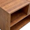 Modern 2 Piece Cube TV Stand With Open Storage, L Shaped Design - Walnut - Image 15