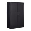 Metal Storage Cabinet With Locking Doors And Adjustable Shelf, Folding Filing Storage Cabinet, Folding Storage Locker Cabinet For Home Office, School, Garage - Black - Image 14