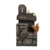 Decorative Two Tiered Water Fountain With Woodland Animal Design, Outdoor Fountain With Light And Pump - Multi - Image 3