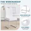 Coaster Home Furnishings White Dining Chairs With Built In Spring Packages & Ergonomic Design (Set of 4) Upholstery - White - Image 11