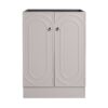 Contemporary Freestanding Bathroom Vanity With 2 Soft Close Cabinet Doors, Excluding Sink - Khaki - Image 2