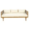 Claremont - 3 Seater Daybed With Rattan Arms - Beige - Image 4