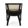 Elegant Dining Chair (Set of 2) With Cane Web Backrests And Velvet Upholstery - Black - Image 11