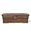 Outdoor Patio Rectangle Gas Burning Fire Pit 50, 000 Btu, Wood Pattern - Brown - Image 5