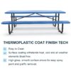 Expanded Metal Rectangular Picnic Table - Blue - Image 3