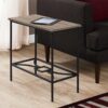 Accent Side Table, Narrow, Small, 2 Tier, Contemporary & Modern - Taupe - Image 3