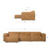 Rex - 2 Seater Sofa And Left Chaise - Sienna - Image 13
