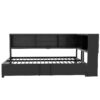 Full Size Daybed With Trundle, Storage Cabinets And USB Ports - Black - Image 7