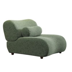 1 Piece Luxury Chenille Fabric Modular Sofa With Spring Cushions & Hidden Legs - Green