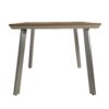 Outdoor Dining Table With Eucalyptus Wood Topped - Silver - Image 8