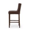Modern Minimalist Metal Leg Bar Stool - Dark Brown - Image 8