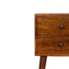 Mini 2 Drawer Nightstand - Chestnut - Image 5