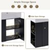 Modern Floating Bathroom Vanity With Ceramic Basin, Perfect For Small Bathrooms, Left Side Storage - Black - Image 7
