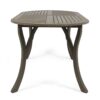 Acacia Wood Dining Table Stylish Outdoor Table - Gray - Image 10