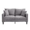 Modern Upholstered 2 Piece Sofa Set With 3 Seater And 2 Seater For Living Room - Light Gray - Image 9