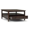 Warm Shaker - Square Coffee Table - Tobacco Brown - Image 2