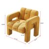 31.10" Wide Boucle Upholstered Accent Chair - Yellow - Image 3