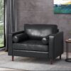 Sophisticated - Club Chair With Birch Wood Legs - Black - Image 2