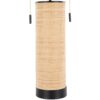 Cylinder - Rattan Contemporary Rattan Table Lamp - Black / Natural - Image 3
