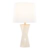 Curvo - Square Contemporary Table Lamp - Cream / Gold / White - Image 2