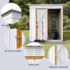 Garden Sheds 5Ftx4Ft Outdoor Storage Sheds White / Yellow - Image 5