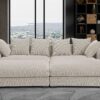 Duke - 4 Piece Upholstered Sectional - Beige - Image 8