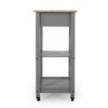 Tattnall - Kitchen Cart With Wheels - Gray - Image 5
