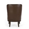Accent Chair With Nailhead Trim And Birch Wood Legs - Dark Brown - Image 10