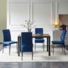 Creative Design Veneered MDF Wood Structure Rectangular Walnut Dining Table - Walnut - Image 7