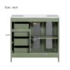 Bathroom Vanity With Two Soft Close Doors, Adjustable Shelves And Three Drawers - Green - Image 10