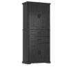 Storage Cabinet With Multi Functional Storage Space, 2 Drawers, Adjustable Shelf - Black - Image 17