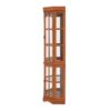 Corner Curio Cabinet With 5 Shelves And Lighting System (E26 Light Bulb Not Included) - Oak - Image 13