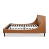 Aspen - King Vertical Tufted Headboard Platform Bed Set - Caramel Tan Brown - Image 4